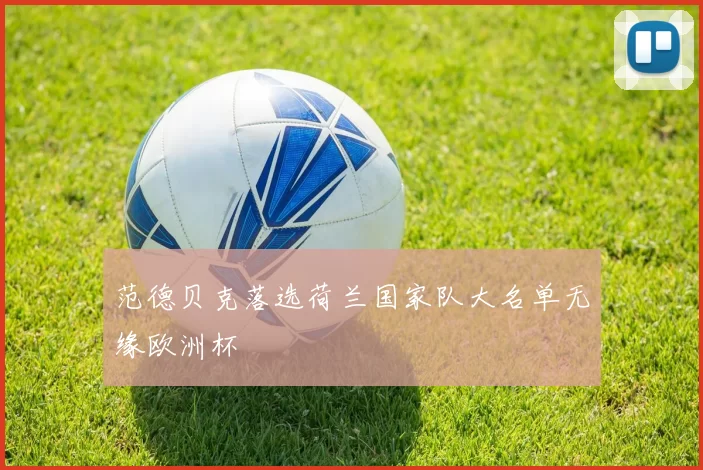 范德贝克落选荷兰国家队大名单无缘欧洲杯